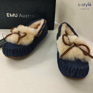 D227b [未使用品] EMU Australia エミュ オーストラリア AMITY CAFF DENIM 24cm Indigo Denim アミティカフデニム | シューズ N