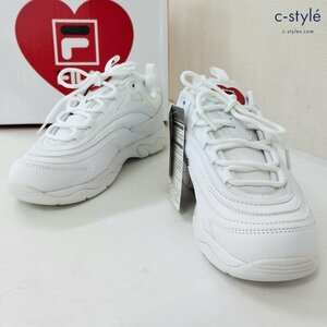 D235b [未使用品] FILA フィラ スニーカー 25.0cm ホワイト フィラレイ ハート WFW20040 レディース | シューズ G