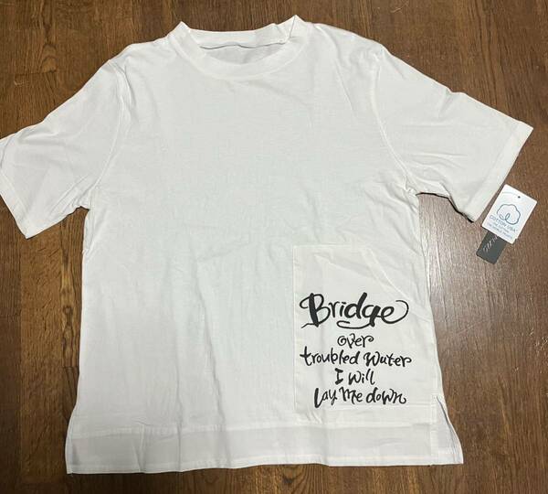 新品タグ付 プレッツォ PREZZO 五分袖 ラウンドネック カットソー 白半袖Tシャツ