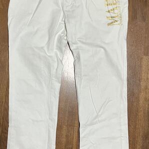 MAD STAR チノパン ホワイト/ゴールド Mサイズゴルフ パンツ