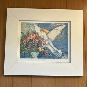 マルク・シャガール ポスター BLUE ANGEL 額装品 額装 絵画 573