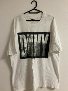 DKNY JEANS Tシャツ XL 90s USA ダナキャラン 半袖 ホワイト 白 Tee 