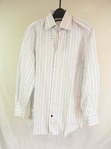 ## Louis Vuitton * white stripe long sleeve shirt 38##