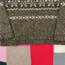 old American eagle heavy wool design knit sweater アメリカンイーグル ウールニット デザインセーター 90s 00s 柄ニット_画像3