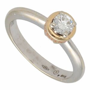 【中古】 Damiani ダミアーニ ソリテールリング 0.26ct 8.5号 20019522 WG コンビ 指輪 23014922 RS