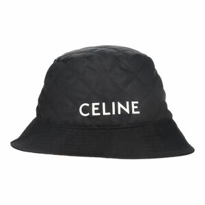 [Используется] CELINE Bucket Шапка L 2AUB0930C Логотип Нейлоновая Саржа Стеганая Шапка 23028382 RS