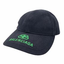 【中古】 BALENCIAGA バレンシアガ 帽子 ロゴ キャップ ブラック サイズL 22040163 YU_画像2