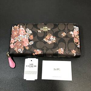 新品未使用　COACH　コーチ　花柄　長財布　シグネチャーフラワー