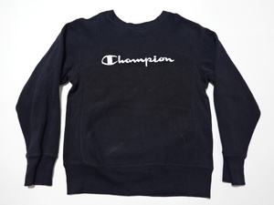 ■1118■Champion チャンピオン●トレーナー スウェット L リバースウェーブ REVERSE WEAVE 黒●