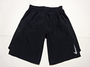 ■1123■ナイキ●NIKE●ナイロンハーフパンツ S インナー付●