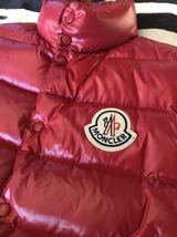 モンクレール　ダウンベスト　MONCLER ダウンジャケット デカロゴワッペン　廃盤品　コマずれ　本物　lampo社製ファスナー 赤　RED_画像1