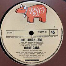 ◆ Irene Cara Fame / Hot Lunch Jam◆12inch UK盤 ディスコ!_画像2