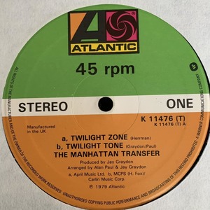 ◆ The Manhattan Transfer - Twilight Zone / Twilight Tone ◆12inch UK盤 ディスコ!