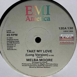 ◆ Melba Moore - Take My Love / What A Woman Needs ◆12inch UK盤 サーファー系ディスコ!!