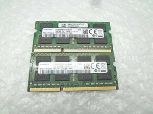 ▲ノートパソコン用メモリ SAMSUNG DDR3 PC3L-12800S 8GB ×2枚セット 中古動作品(r51)