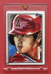 世界1枚限定 大谷翔平 ルーキーカード 直書きスケッチカード Shohei Ohtani Rookie Sketch Card 2018 TOPPS SERIES 2 MLB MVP one of one