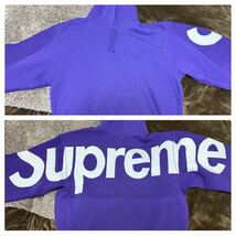 XL Supreme Big Logo Jacquard Hooded Sweatshirt Purple シュプリーム ビッグ ロゴ ジャガード フーディー スウェットシャツ パープル 紫_画像3