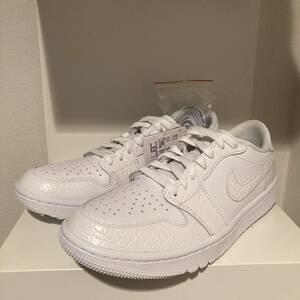 【国内正規】【新品未使用】Nike Air Jordan 1 Low Golf White Crocodile Skin ナイキ エアジョーダン1 ゴルフ 白 ホワイト 26.5cm US8.5