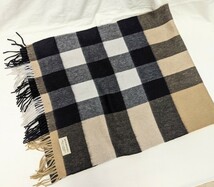 1円〜 BURBERRY マフラー ストール ひざ掛け 3点セット まとめ売り バーバリー ウール カシミヤ BLACK LABEL チェック_画像5