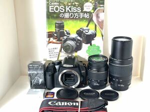 新品級総ショット数 1398回 美品 キャノン Canon EOS Kiss x2 Wレンズセット USM機能搭載 初心者オススメ SDカード付き 