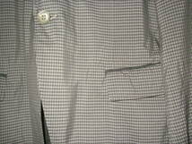 トゥモローランド 綿 絹 テーラードジャケット ドレス タキシード グレー チェック 46 コットン シルク ジャケット ( S M ストロークス_画像3
