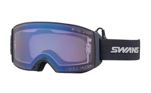 24SWANS　RACAN-XED CABK アイスミラー×ULTRAライトパープル　HEAT LENS/可視光線透過率：29%　定価は¥44000　面発熱レンズ