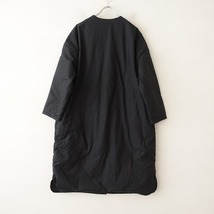 //【定価2.9万】TANDEY オローネ *フォーカスウォームコート*コットン中綿ブラック黒ノーカラー羽織上着(jk25-2310-163)【30K32】_画像2