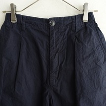 //バージズブルック BASISBROEK *コットンシルクタックテーパードパンツ*1ボトムス綿絹ネイビー紺(1-2310-403)【50K32】_画像3