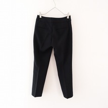 //クレスピ Crespi *テーパードストレッチパンツ*36薄手センタープレストラウザーズスラックスブラック黒(27-2310-150)【60K32】_画像2