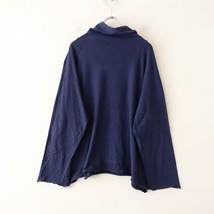 //【定価1.4万】タマキニイメ tamaki niime *とっくりRA タートルカットソー*綿コットン紺ボーダー玉木新雌(25-2310-258)【80K32】_画像2