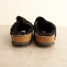 //ビルケンシュトック BIRKENSTOCK *Boston Shearing スウェードサンダル ナロー 38/24*黒革靴ファーシューズ(sh5-2310-83)【21K32】_画像4