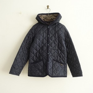 //ラベンハム LAVENHAM*クレイドン/フーディキルティングジャケット*36ポリエステルインサレーションネイビー(jk2-2311-41)【71K32】