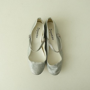 //レペット repetto *レザーストラップシューズ 38/23.5*シルバー皮革靴(sh5-2309-91)【02J32】