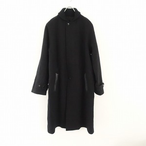 //【メンズ/定価10.1万】セモー semoh *ファラオコート*1ブラックウールカシミヤスタジャンコートZIPメンズ(jk2-2311-163)【72K32】