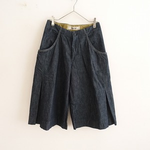 //キャピタル KAPITAL *デニムキュロットパンツ*0/XSガウチョジーンズジーパンフレアスリット(33-2311-392)【82K32】