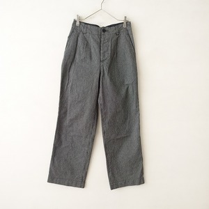 //【定価2.6万】マーガレットハウエルMARGARET HOWELL MHL. *ワークウェア ストライプコットンリネンパンツ*1(33-2310-636)【40K32】