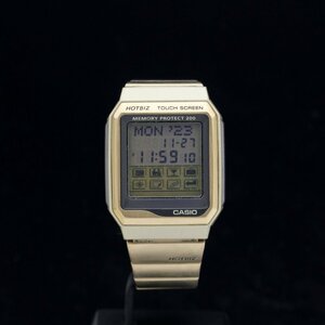 良品 CASIO カシオ データバンク HOTBIZ タッチスクリーン ゴールド VDB-2000 GP・SS メンズ クォーツ