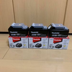 送料無料　新品未使用【純正】マキタ リチウムイオンバッテリー 18V6.0Ah BL1860B 3個セット 雪マーク　残量表示付