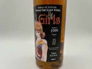 1円スタート【正規輸入品】 石ノ森章太郎 &Girls アンドガールズ ブレンデッドモルト1999 22年 ホグスヘッド 700ml 51.5%