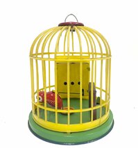 ブリキ かごの中の鳥 おもちゃ ホビー レトロ 昭和 ゼンマイ式 アンティーク インテリア_画像1