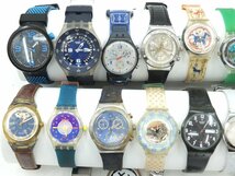 【z24437】SWATCH スウォッチ 腕時計 クロノグラフ メンズ レディース 時計 19本セット まとめ 箱付き有り 格安スタート_画像3