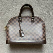 LOUIS VUITTON ルイ・ヴィトン アルマPM N53151 ダミエ 茶色 2014年制 鍵付き LV ルイヴィトン ハンドバッグ トートバッグ アルマ_画像2