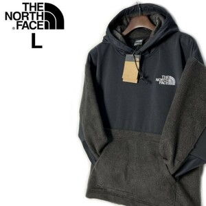 1円～!売切!【正規新品】THE NORTH FACE NOVELTY FLEECE JACKET フリース パーカー プルオーバー US限定 ふわふわ ロゴ刺繍(L)黒181024-120