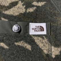 1円～!売切!【正規新品】THE NORTH FACE PRINT GORDON LYONS 1/4ZIP フリース プルオーバー US 登山 厚手ニット(M)カーキ 迷彩柄 181024-40_画像7