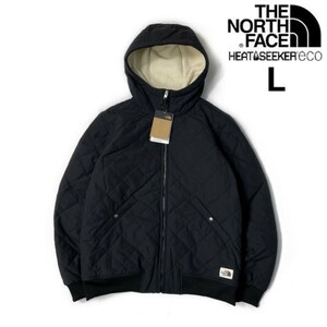 1円～!売切!【正規新品】THE NORTH FACE CUCHILLO FZ HOODIE キルティングジャケット シェルパフリース US限定 裏ボア 登山(L)黒 181024-90