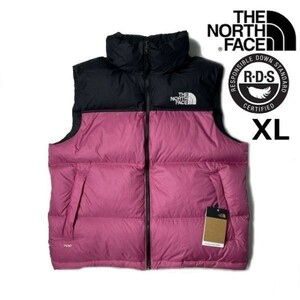 1円～!売切!【正規新品】THE NORTH FACE 1996 RETRO NUPTSE VEST ダウンベスト ヌプシ US限定 RDS パッカブル(XL)ピンク 黒 190122-110