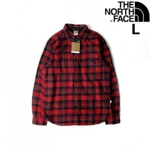 1円～!売切!【正規新品】THE NORTH FACE ARROYO FLANNEL SHIRT 長袖 ネルシャツ US限定 厚手 茶タグ 胸ポケット(L)赤 チェック柄 180914-43