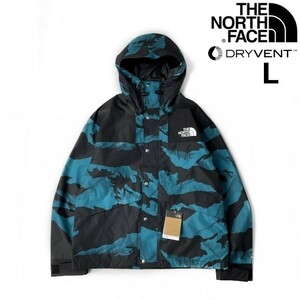 1円～!売切!【正規新品】THE NORTH FACE 86 RETRO MOUNTAIN JACKET マウンテンジャケット US限定 1986 復刻 撥水(L)青 総柄 180915-135