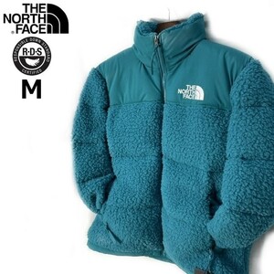 1円～!売切!【正規新品】THE NORTH FACE◆SHERPA NUPTSE JACKET ダウンジャケット ヌプシ モコモコ ロゴ刺繍 アウトドア(M)青 190122-175