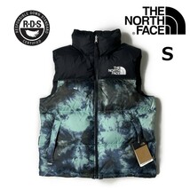 1円～!売切!【正規新品】THE NORTH FACE PRINTED 1996 RETRO NUPTSE VEST ダウンベスト ヌプシ RDS 700 US限定(S)青 総柄 ② 190122-115_画像1